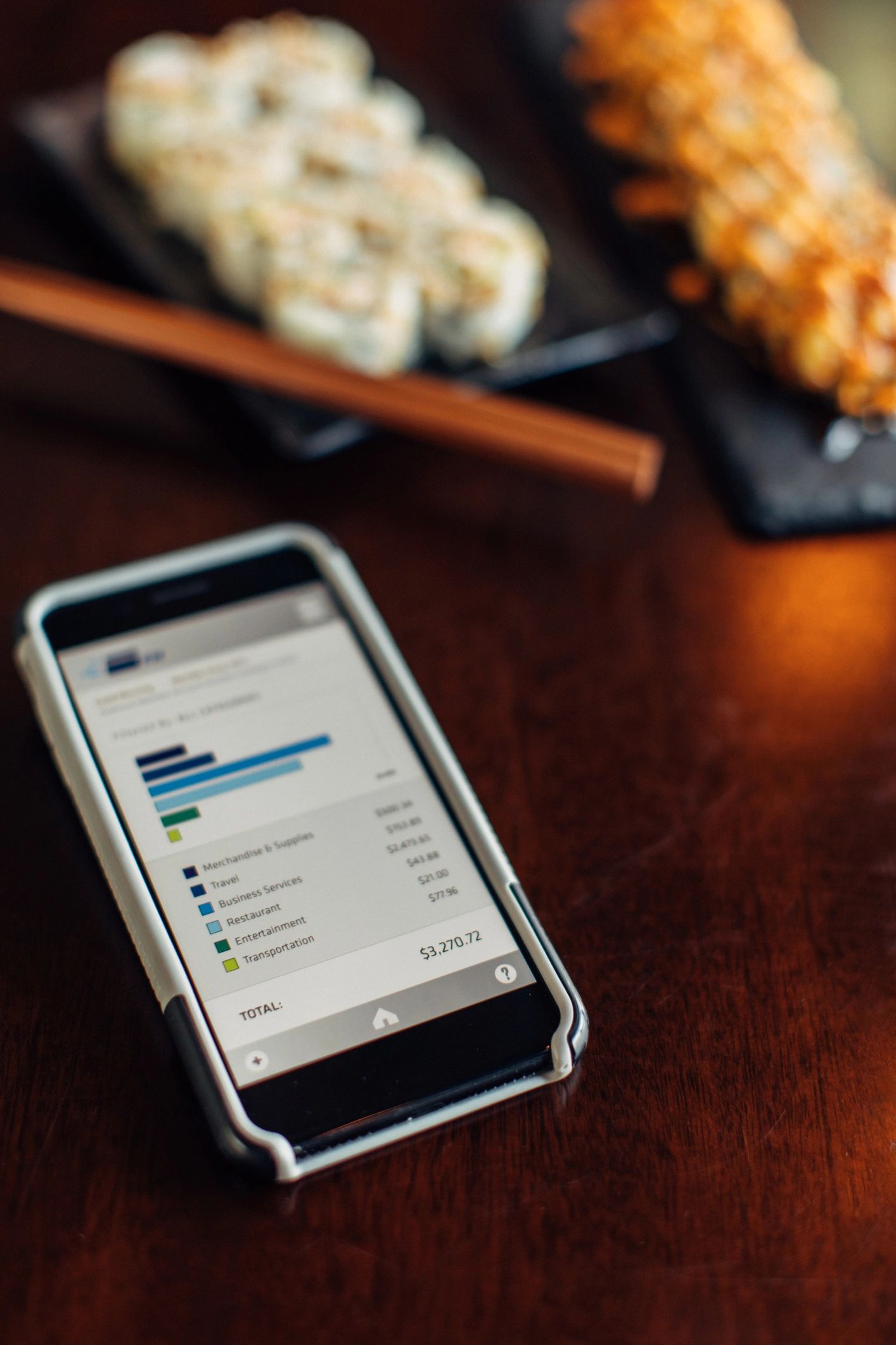 Smartphone showing an app dashboard representing on-the-go access